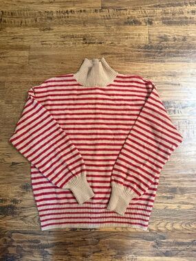 Ann Taylor Striped Mockneck Sweater